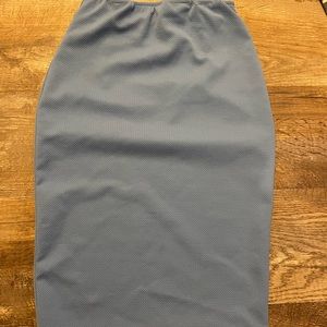 Light blue pencil skirt